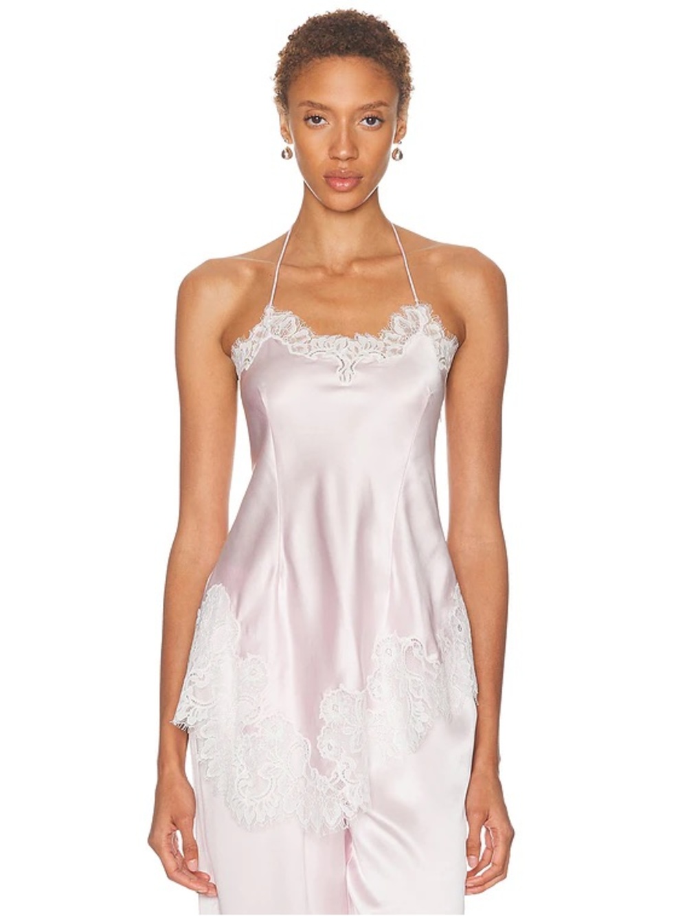 SRG Harlow Silk Top in Blush White